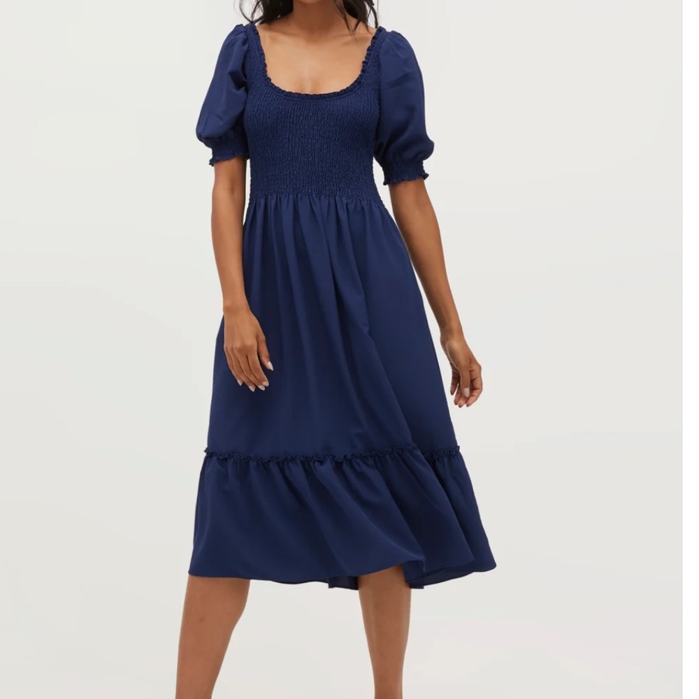 Hill House XL The Louisa Nap Navy Crepe Dress